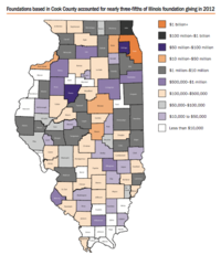 Illinois Foundation Giving by County