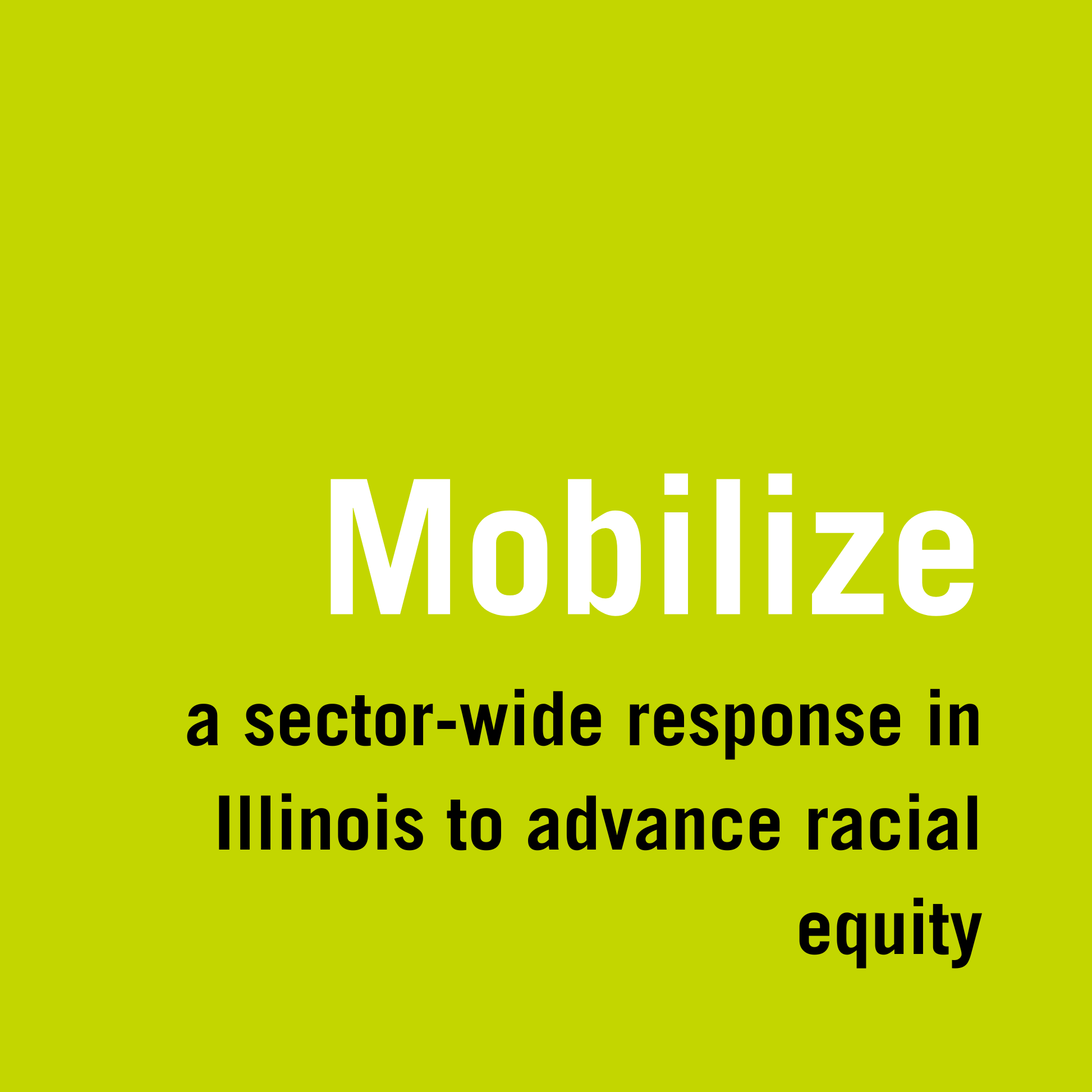 mobilizing a sector-wide response in Illinois to advance racial equity